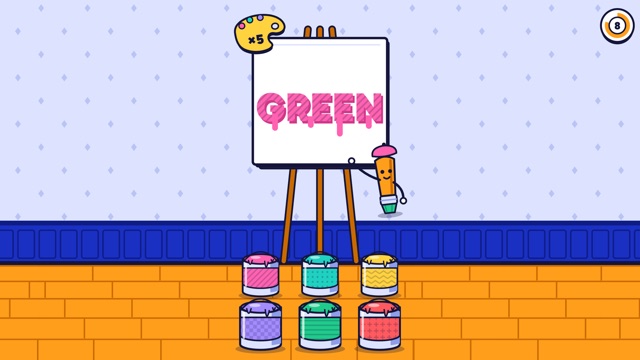Colour Clash mini-game in play on Qwiz Rush
