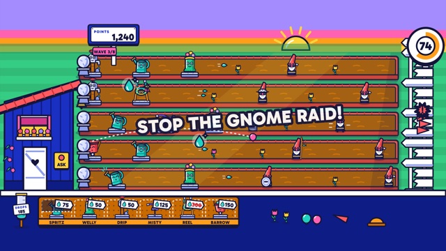 Garden Siege gameplay in Qwiz Rush