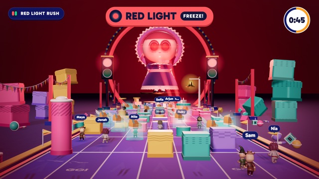 Red Light Rush mini-game in play on Qwiz Rush