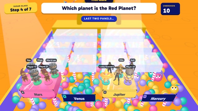 Sugar Glass gameplay in Qwiz Rush